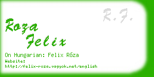roza felix business card